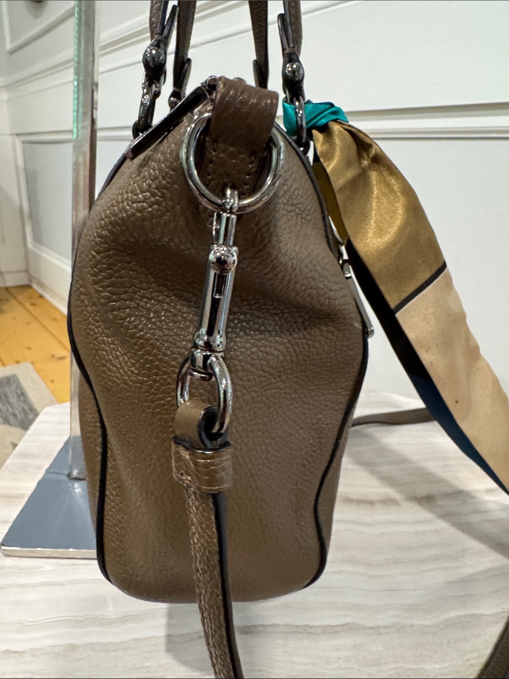 Coach Bag Prairie Brown Pebbled Leather Satchel - Picture 7 of 17